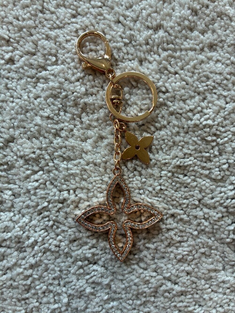 NWOT Bag Purse Fashion Glam Bling Clover Flower Star Gold Charm